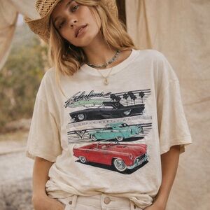 Vintage 90s Ford Thunderbird Car Graphic Tee Single Stitch Made in USA (L)